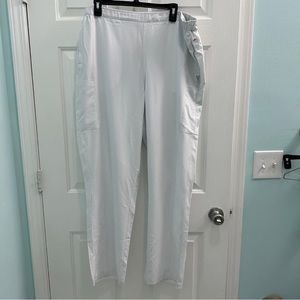 Vera Bradley Women’s Size 2XL White Elastic Waistband Drawstring Scrub Pants